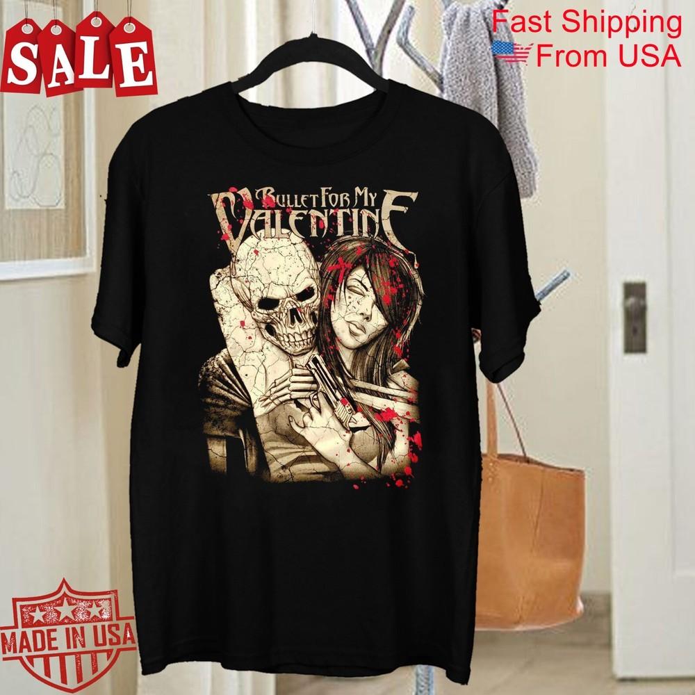 Bullet For My Valentine Подарок на тур для фанатов Унисекс Все размеры Футболка 1RT1449 Унисекс Футболка M