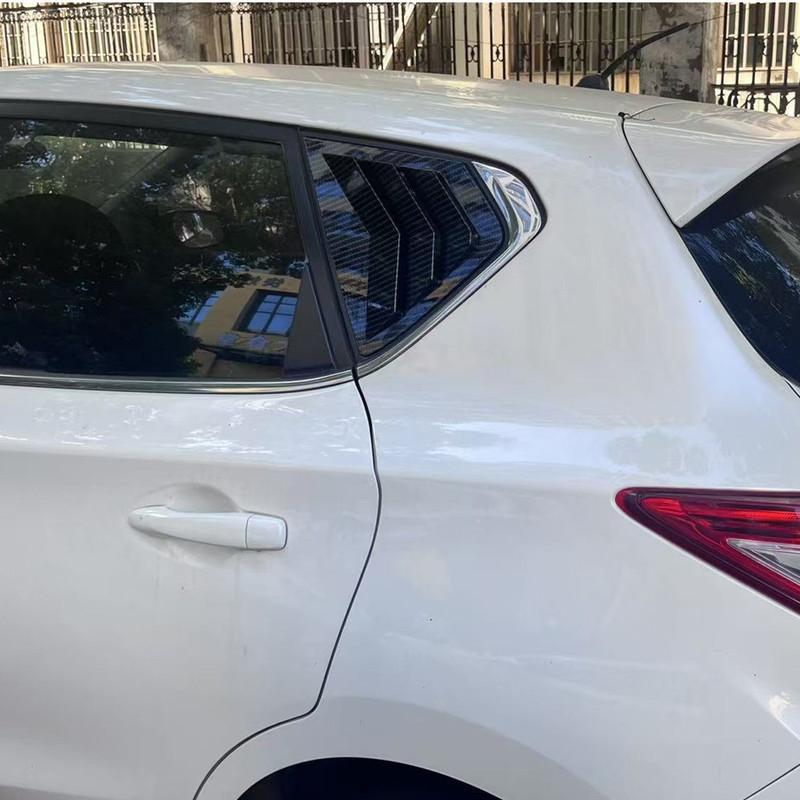 For Nissan Tiida Hatchback 2016- ABS Plastic Window Quarter Louver Scoop Cover Side Vent Shutter Trim Adhesive Accessories