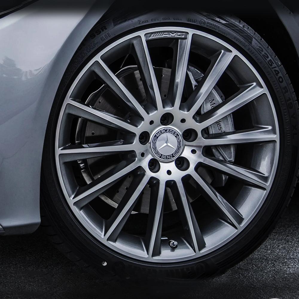 75mm Car Wheel Center Cap Hub Covers Badge Decor Accessories For Mercedes Benz W204 W124 W201 W202 W212 W220 W205 GLA CLA AMG