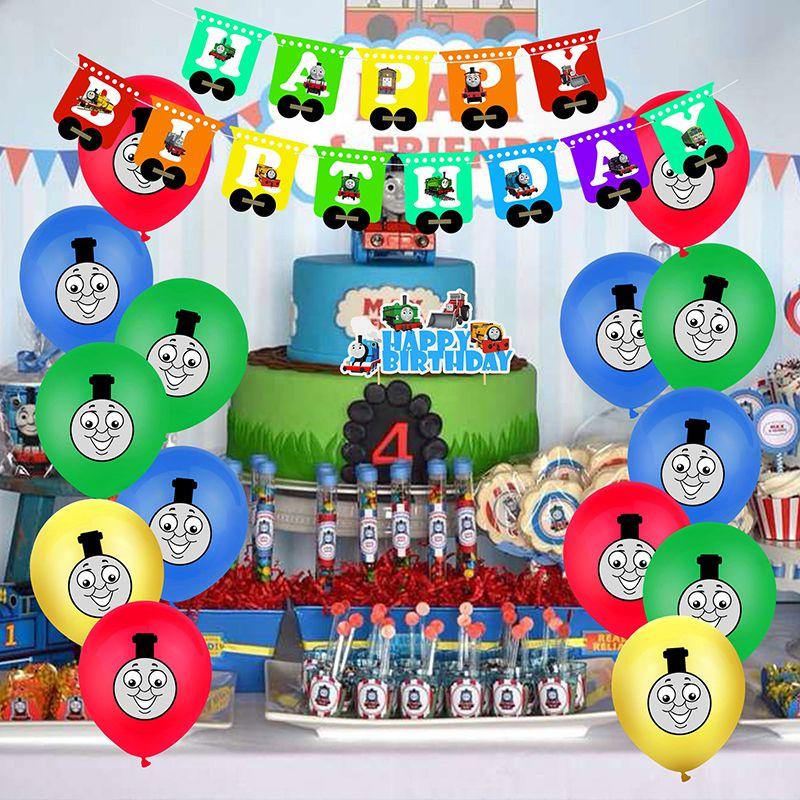 Vibrant Thomas Kids Birthday Party Supplies Decor Balloon Banner Cupcake Topper