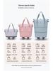Expandable Large Capacity Travel Bag with Wheels, Double Layer, Foldable, Wet & Dry Separation, Ideal Hospital Carry-on
