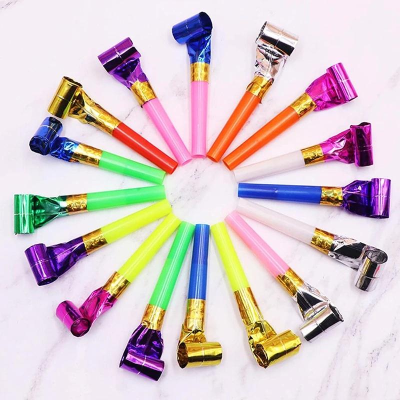 10PCS Blowout Long Nose Whistle Party Noise Generator Cheerleading Team Cheer Up Prop Birthday Party Supplies Holiday Gifts TMZ