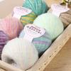 Gradual Change Silk Mohair Thread Hand Woven Scarf Hat Clothes Bouquet Material Package