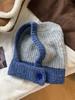 Women's Color-Block Knit Balaclava Hat & Scarf Set for Autumn/Winter