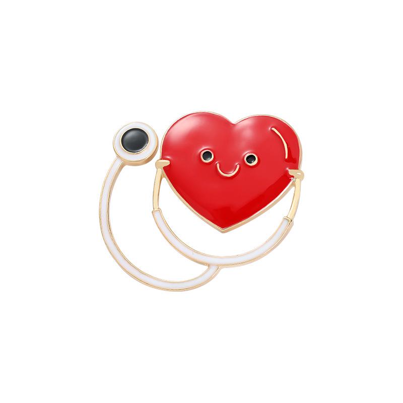 Medical Series Brooch: Stethoscope & ECG Design for Doctors and Nurses