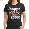 Stylish Black Birthday T Shirt For Shirtns Happt Design All Cotton Vintage Breathable Casual Slightly Homme Versatile