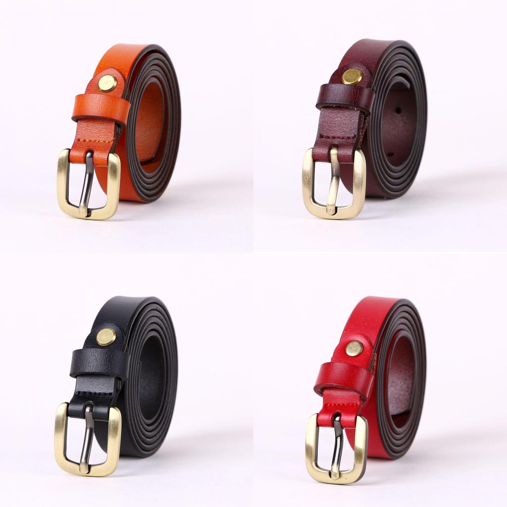Genuine Leather Waist Belt For Women And Men With Square Buckle Casual Style For Outdoor Wear