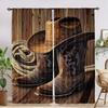 Tende oscuranti con stampa di cappelli da cowboy occidentali e scarpe per la decorazione della casa, Tende oscuranti con tasca per asta Camera da letto