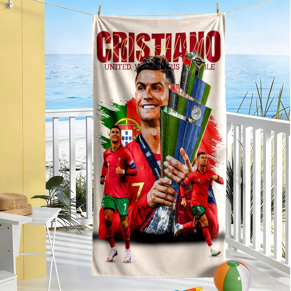 Ronaldo Juventus Celebration Beach Towel Super Soft Microfiber Quickdry Fabric Comfortable Lightweight Perfect for Traveling Yoga Camping and Swimming