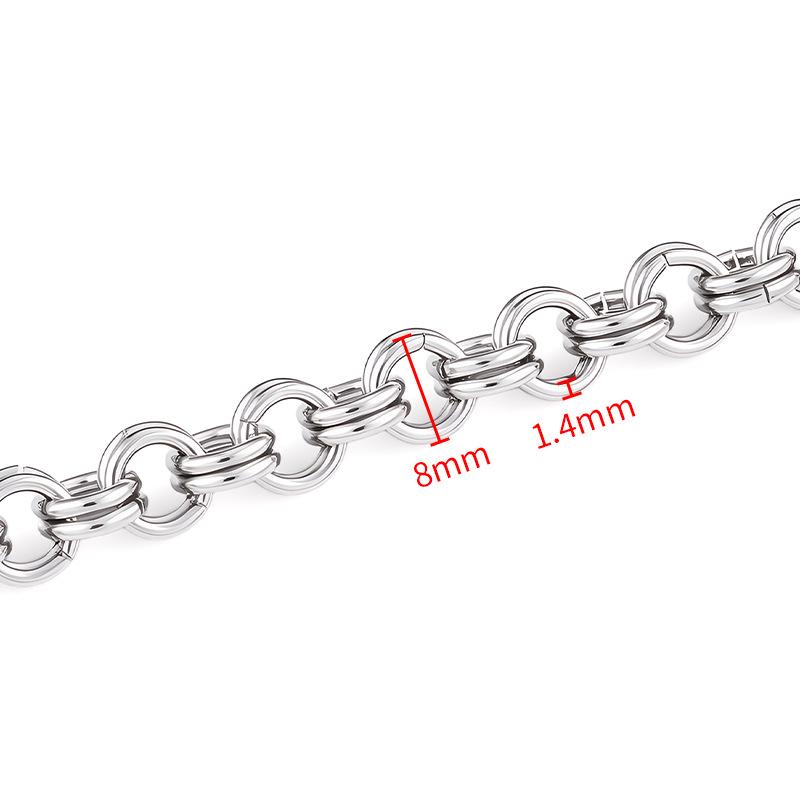 Mehrstilige Hufeisen- und Doppelschleifen-Kette aus Edelstahl für DIY-Halsketten und Armbänder