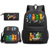 Large Capacity Schoolbag with Shoulder Strap; Student Three-piece Pencil Case Set