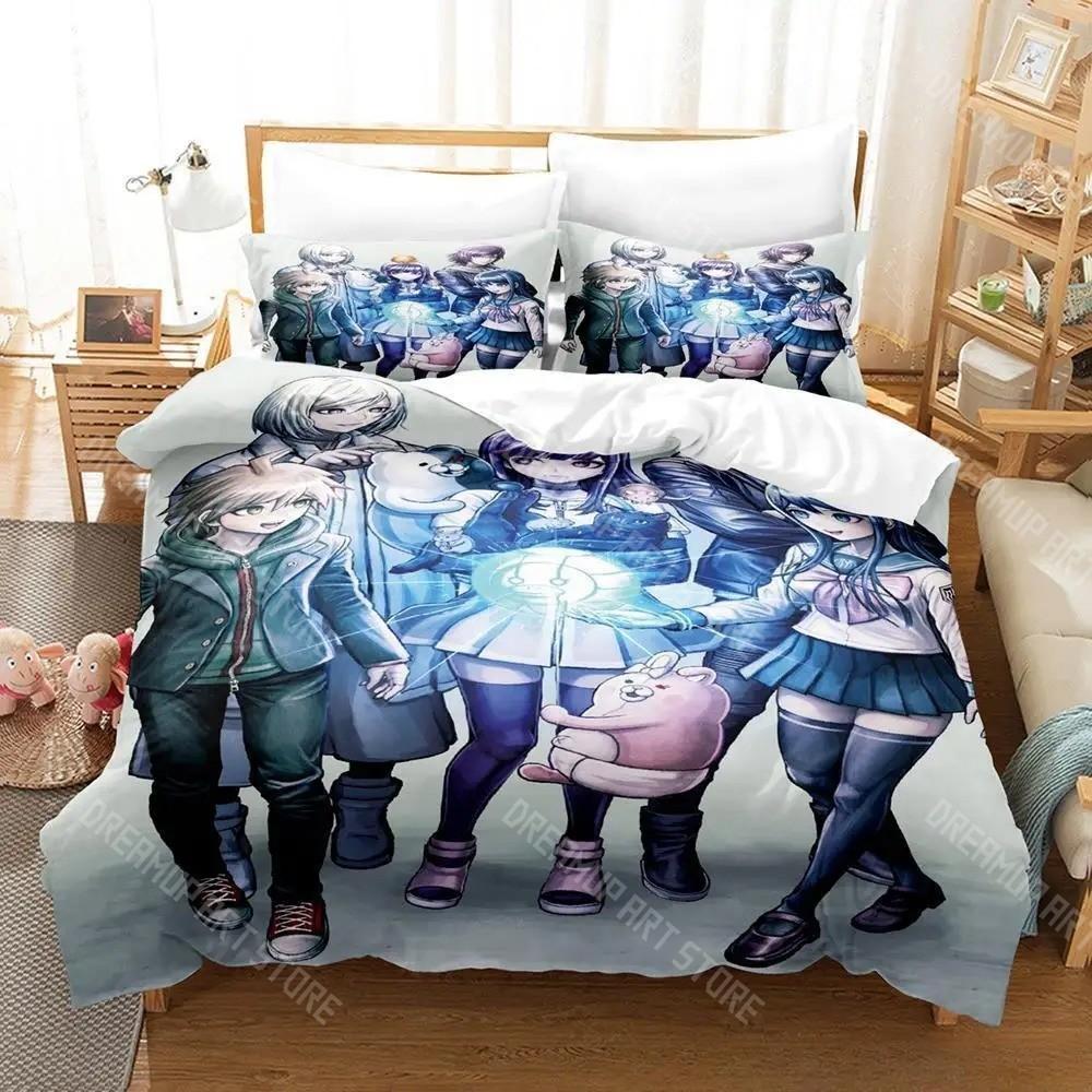 3D Printed Akudama Drive Anime Bedding Set for Boys Girls Duvet Cover And Pillowcase Twin Queen King Full Single Double Sizes
