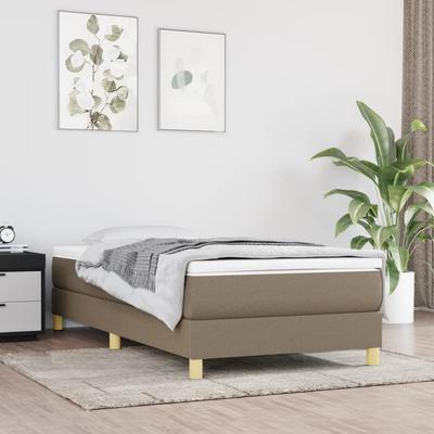Vidaxl Bed Frame Without Mattress, Taupe, 100X200 Cm, Upholstered