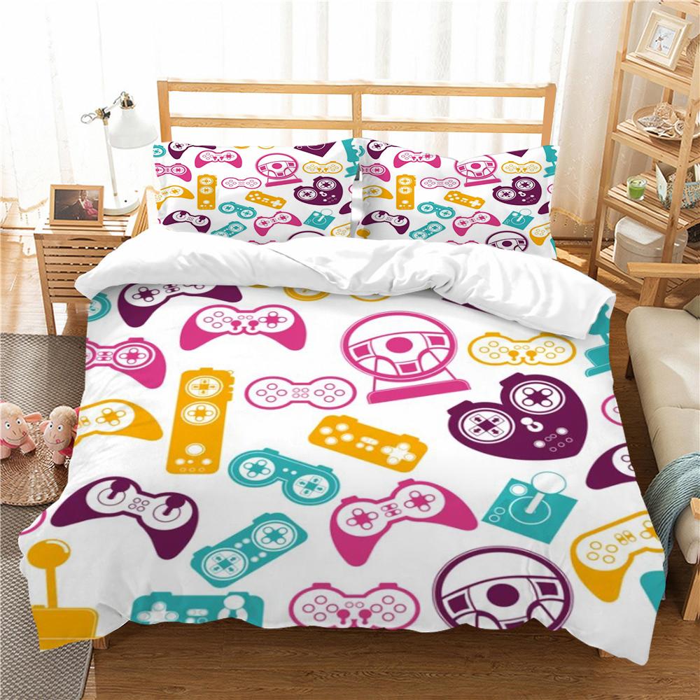 

Главная 3D Очаровательный геймпад Дизайн пододеяльника Чехол Набор Мягкие покрывала Постельное белье Постельное белье Костюм Из микрофибры Наволочка Один размер Single 135x200cm
