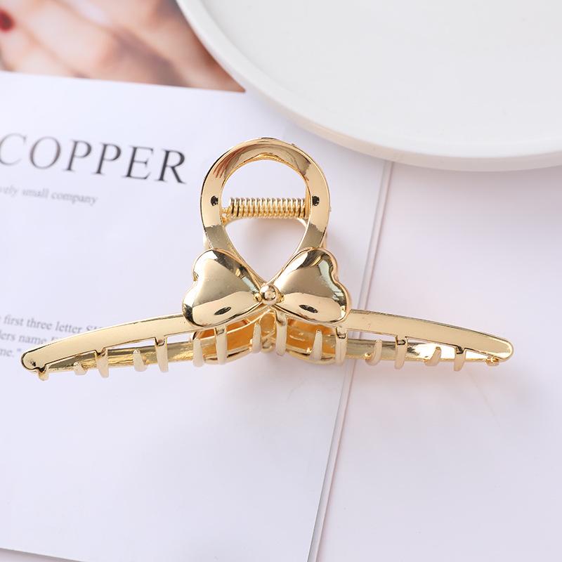 European & American Metal Cat Claw Hair Clip - Leaf Design for Ponytails