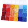 24 Compartment Glass Beads DIY Craft Set with Organizers Box