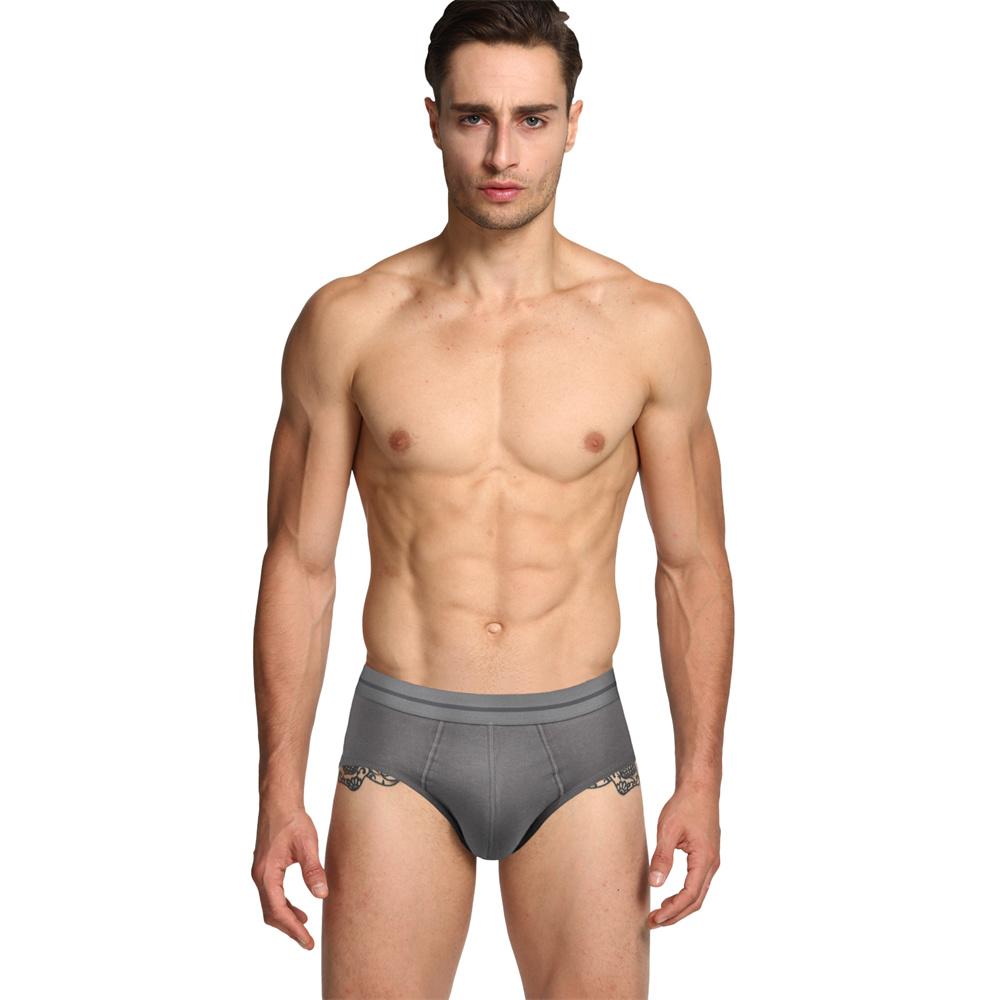 Men's Underwear Cotton Briefs Sexy U-convex Underpants Solid Color Undies Man Knickers M L XL XXL 3XL