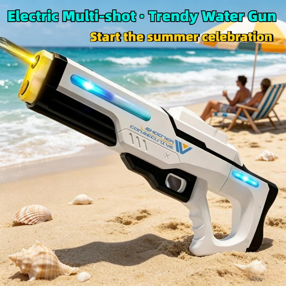 Topmix Bestselling Pulse Electric Water Gun Automatic Water Absorption Powerful Continuous Spray Glowing Water Toy For Kids