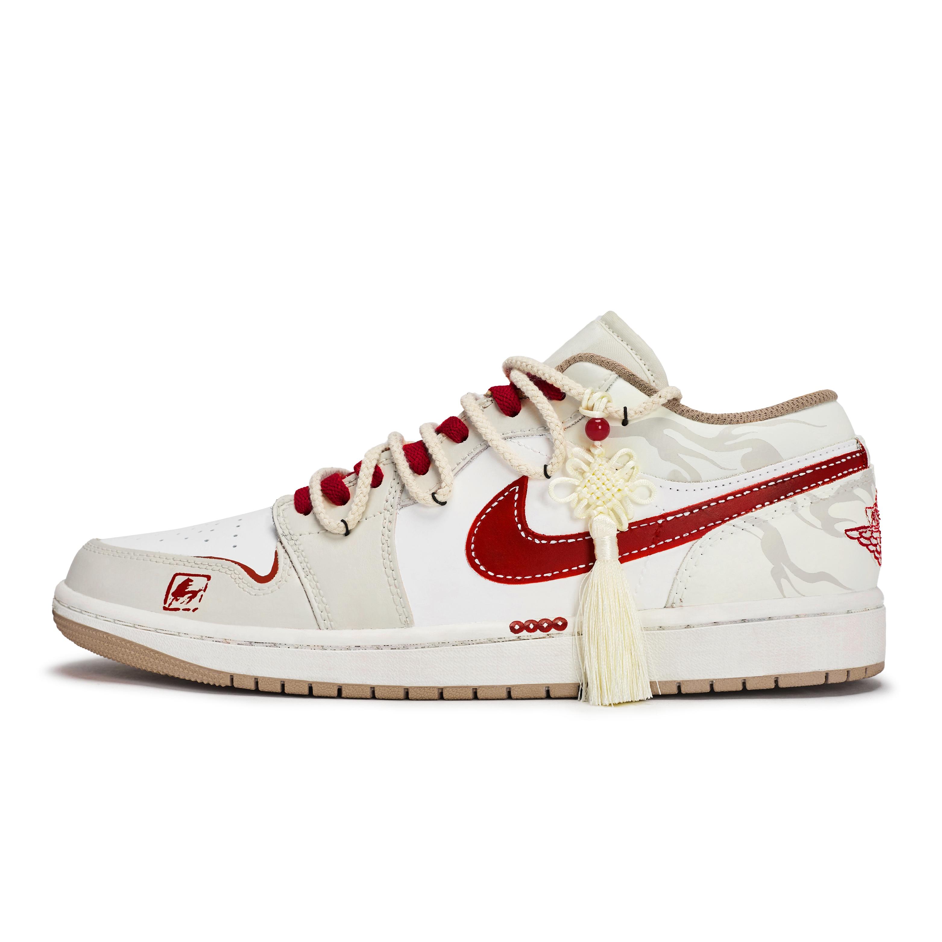 

Jordan Air Jordan 1 811 Manufacturing, Spring Breeze Test Horse Breathable Low top Vintage Basketball Shoes Men s 553558-169(Team80-) 42