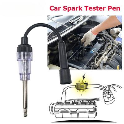 Spark Plug Tester - Automotive Ignition Diagnostic Tool for Engine Coil, Inline Spark Test w/LED Light Universal (1PC)