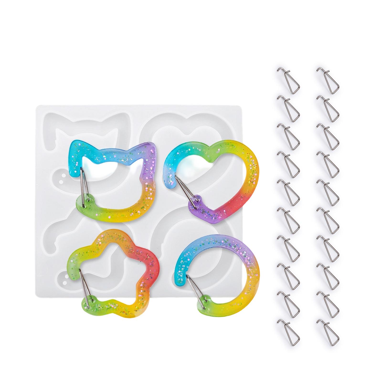 

Формы для изготовления украшений из смолы ручной работы, силиконовые формы для подвесок в форме кошек, подходят для ожерелий и серег с отверстием 2