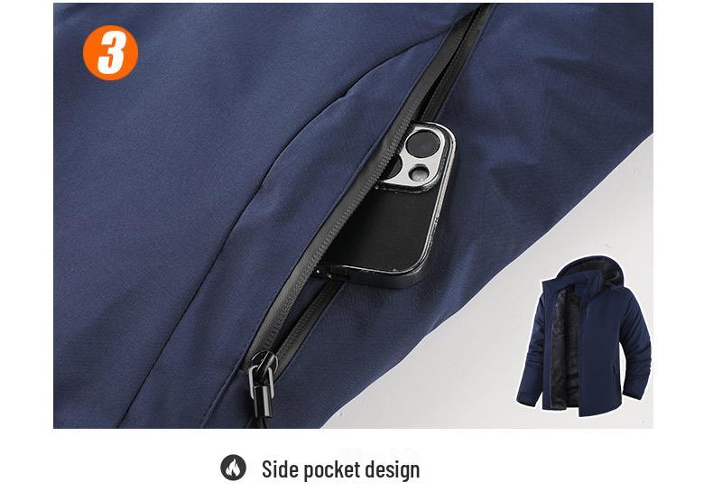 Men's Winter Plus-Size Cotton Jacket: Thick, Warm, Windproof, Waterproof, for Outdoor Activities