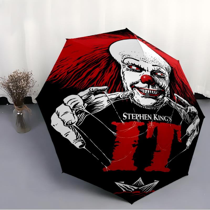 1pc Pennywise1 Umbrella, Sun Protection, And UV Shielding. It Has Eight Sturdy Ribs for Outdoor Use And Perfect Gift