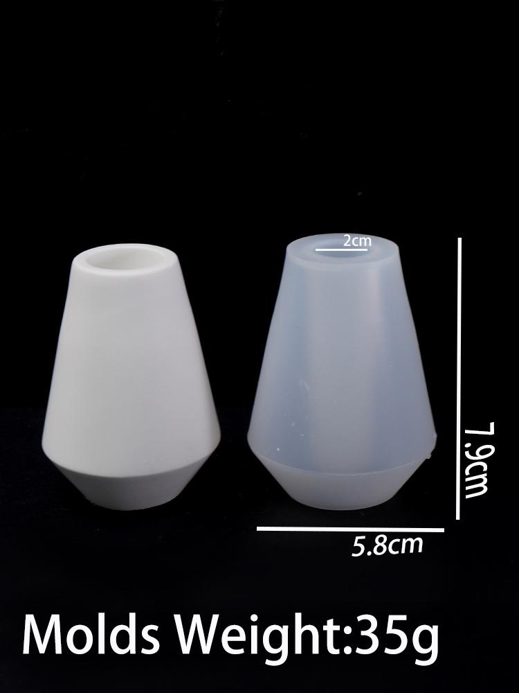 

New Round Mouth Vase Silicone Mold DIY Concrete Candle Holder Flowerpot Resin Molds Candlestick Ornament Making Craft Gifts сливовий
