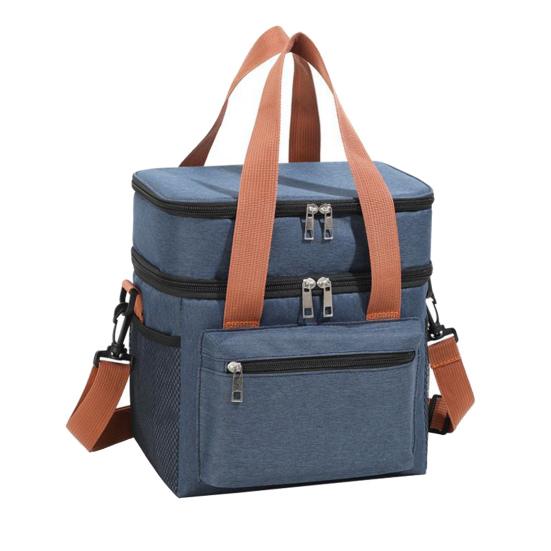 Insulated Lunch Box for Women Men Double Layer Leakproof Lunch Bag with Adjustable Shoulder Strap Waterproof Cooler Bag for Work Travel Camping Picnic темно-синий 1340₽