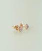 Alleun Silver 925 Heart Gemstone Stud Silver Earrings