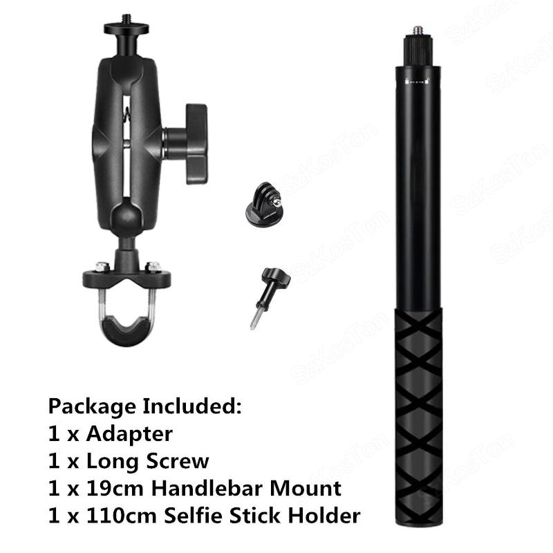 For GoPro 13 12 11 10 9 8 Motorcycle Bicycle Holder Handlebar Mount Bracket For Insta360 X5 X4 DJI OSMO Action 5 Pro Accessories