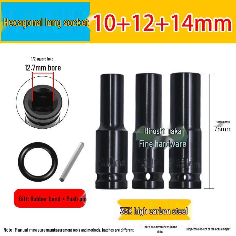Electric Wrench Socket Set with Extended Hex Sockets