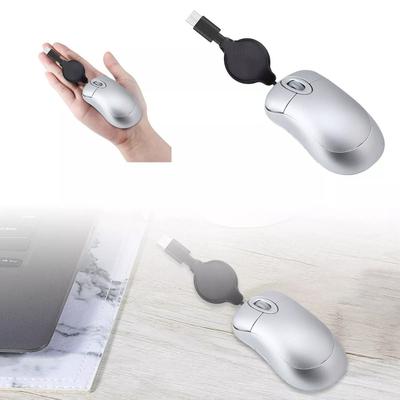 Retractable Cable USB C Mouse Type C Computer Mouse Creative Retractable Mouses
