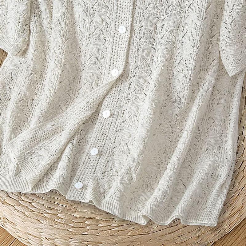 Women's Short Sleeve Round Neck Knit Top