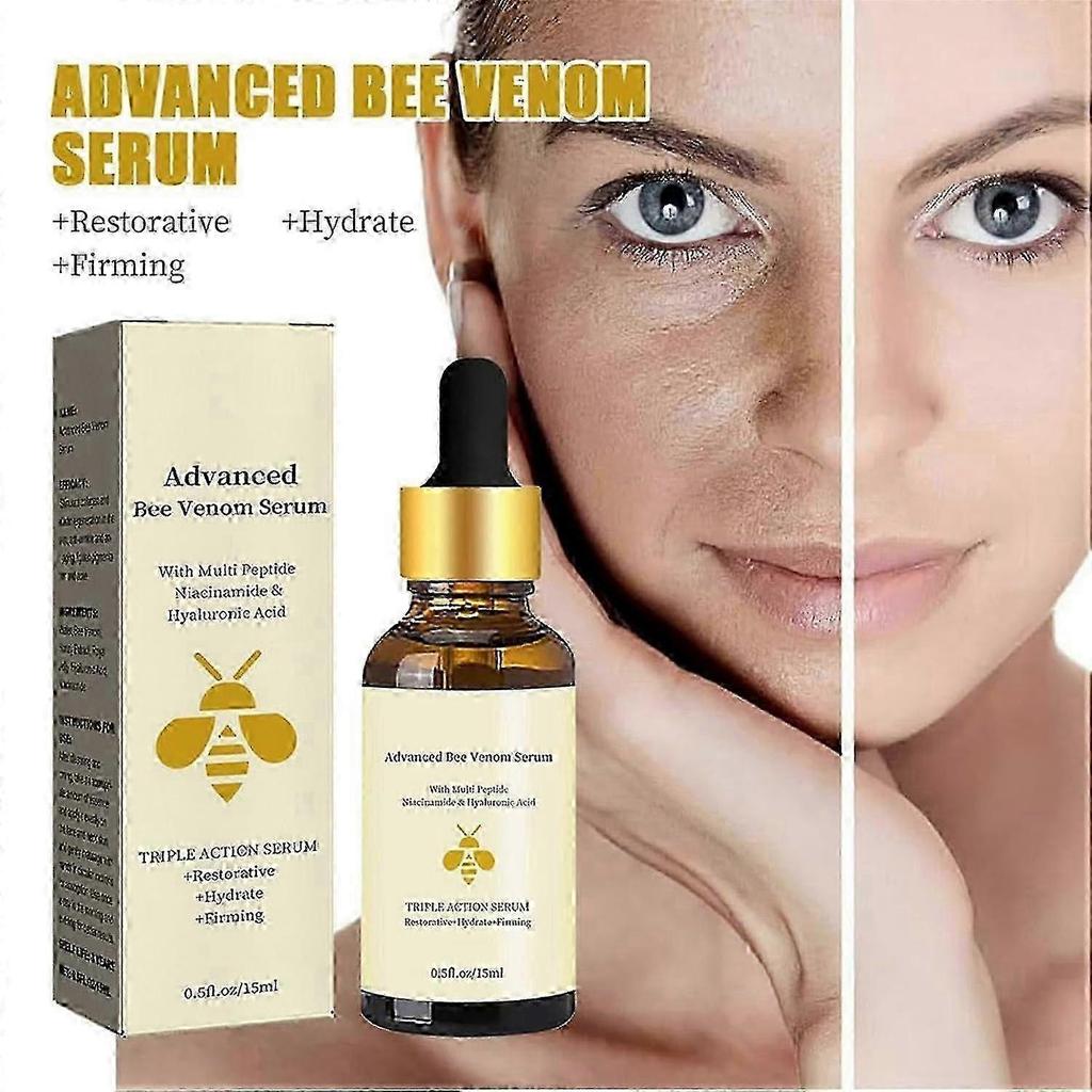 Bienenstichserum, 2 Stück Premium Anti-Aging mit Kollagen - Tiefenfeuchtigkeit & Faltenreduktion - 30ml