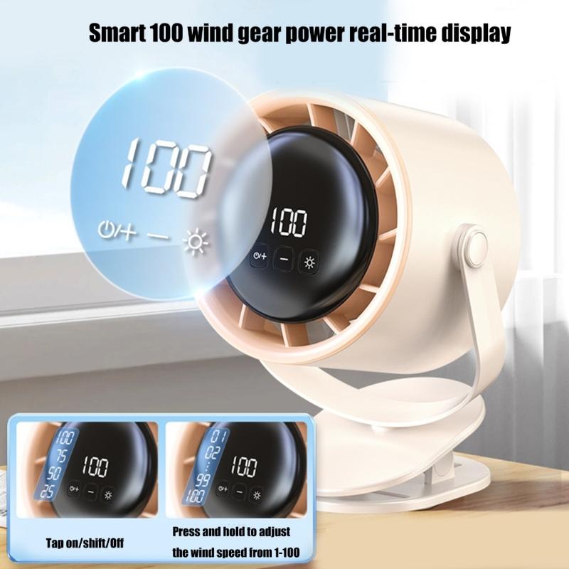 Small Desk Fan with 360degree Rotation Low Noise Fan Suitable for Baby Strollers Office Home Travel and Outdoor Activity