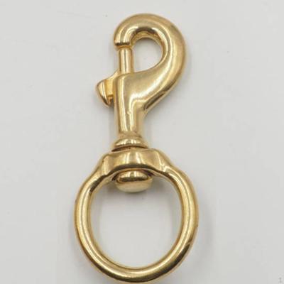 Moschettone in Ottone Fibbia Multifunzionale Portatile Occhiello Girevole Portachiavi Clip per Zaino