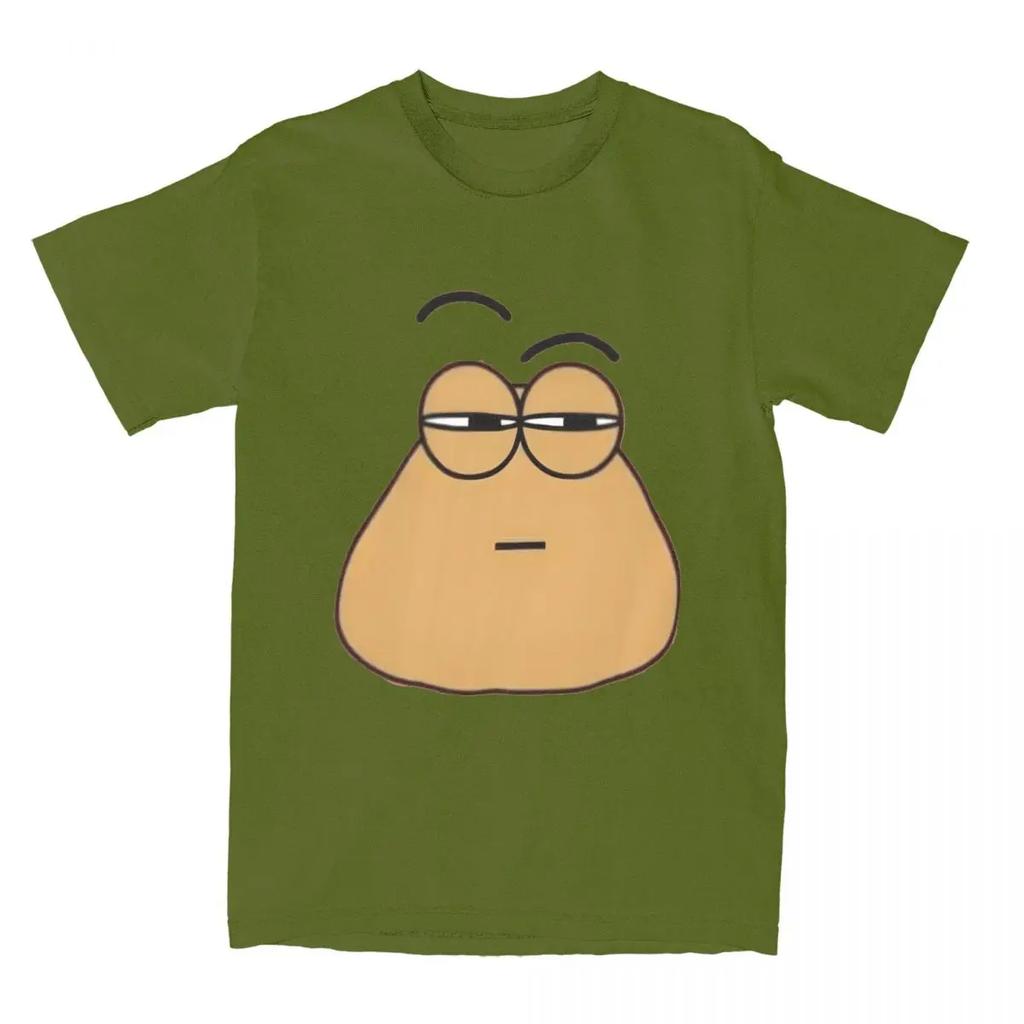 Verwirrtes Pou Mein Haustier Alien Herren Damen T-Shirt Anime Spiel The Maw Merchandise Vintage T-Shirts T-Shirt Baumwolle Übergröße Kleidung