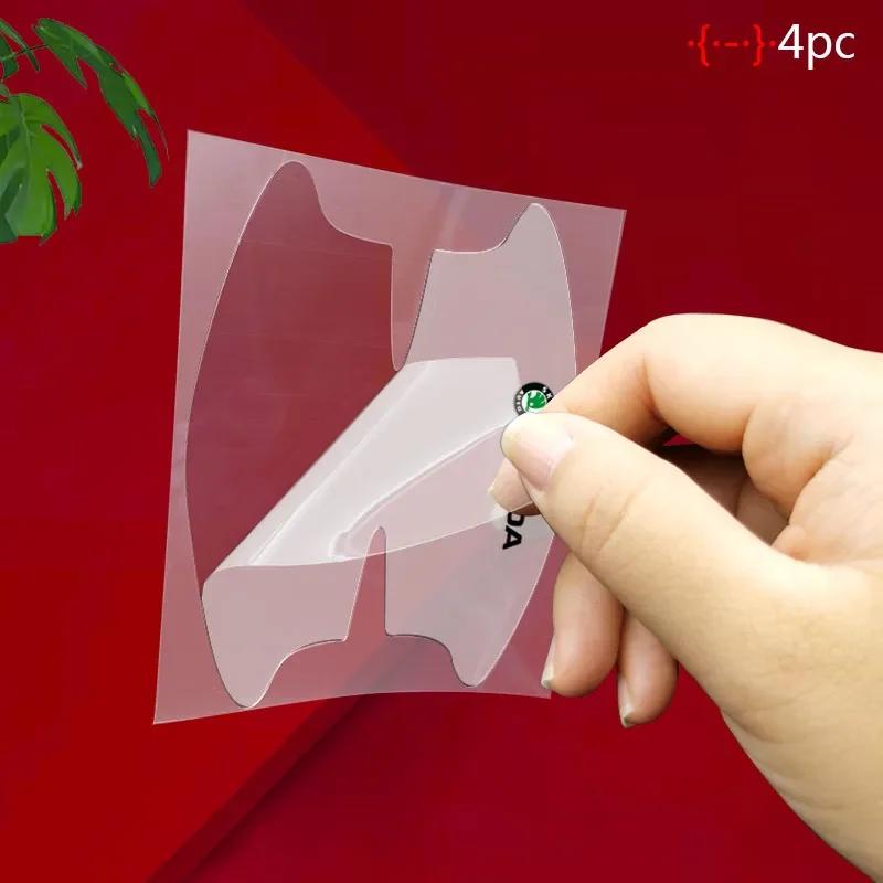 8Pcs Transparent Car Door Handle Protector Film Anti Scratch Stickers For Skoda Octavia Fabia Rapid Yeti Superb A5 A7 VRS VII zao466