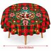Christmas Tablecloth Festive Snowman Santa Print Dining Table Decor Gift
