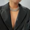 Ingemark Exaggerated Gold Color Wide Choker Necklace Women High Quality Adjustable Chunky Chain Neck Accessories New Jewelry