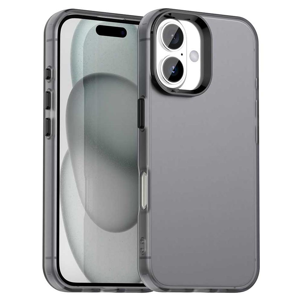 For iPhone 16 Plus Case PC+TPU+PET Matte Anti-Drop Phone Back Cover