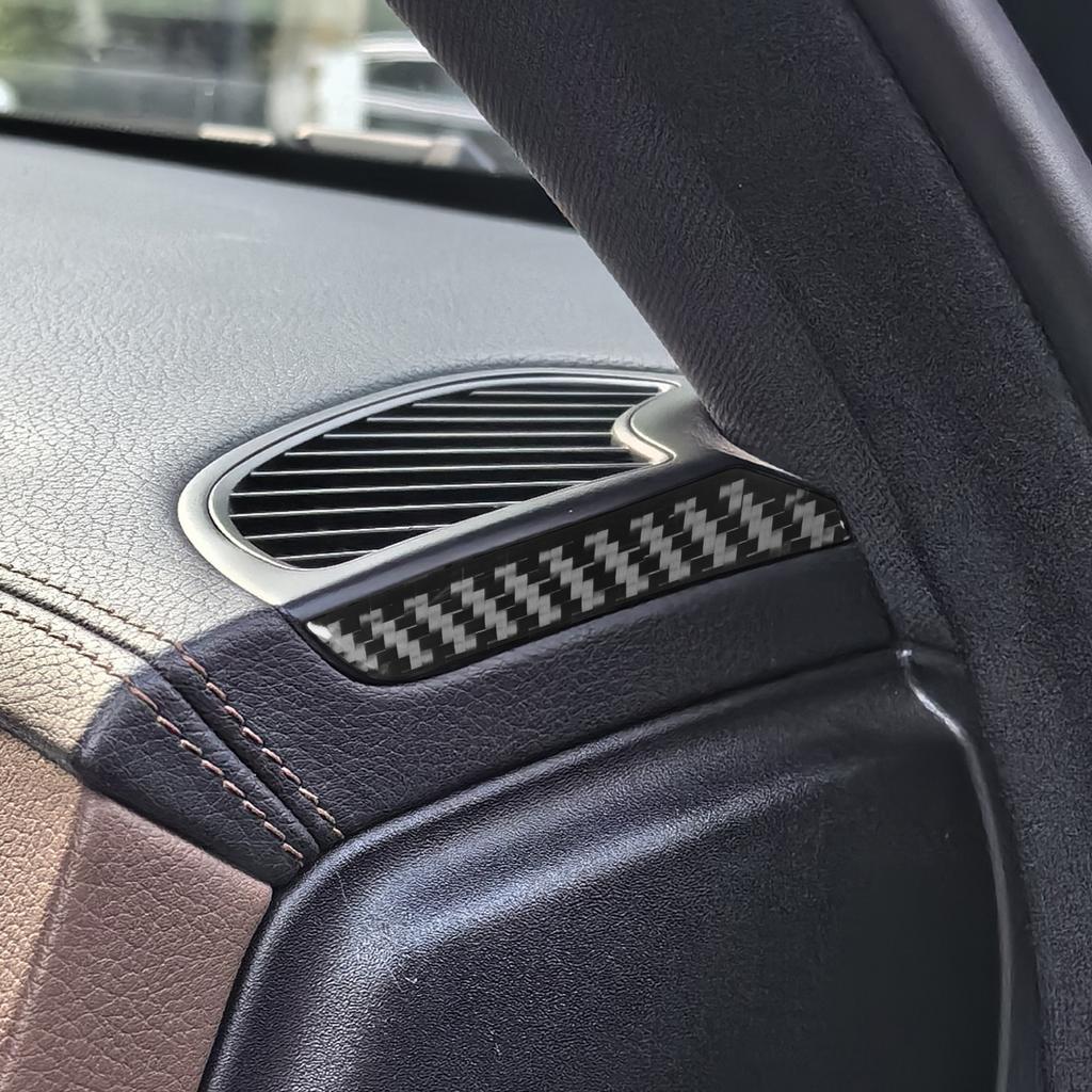 For Benz S-Class W222 2013-2020 Carbon Fiber Dashboard Air Vent Outlet Side Panel Cover Trim Car Interior Accessories Sticker