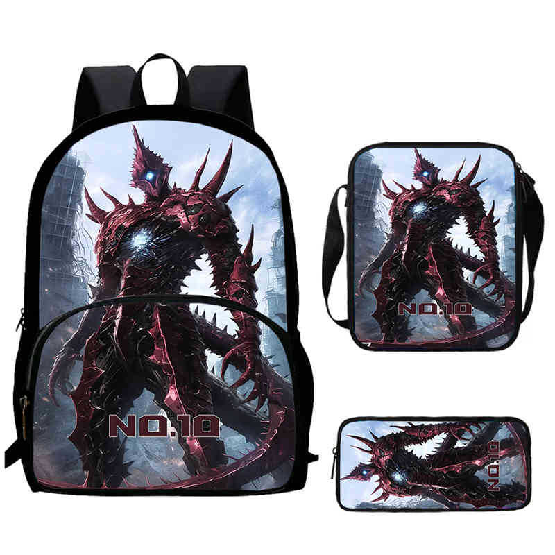 Monster No. 8 Schoolbag Multi-Functional Cross-Border Backpack