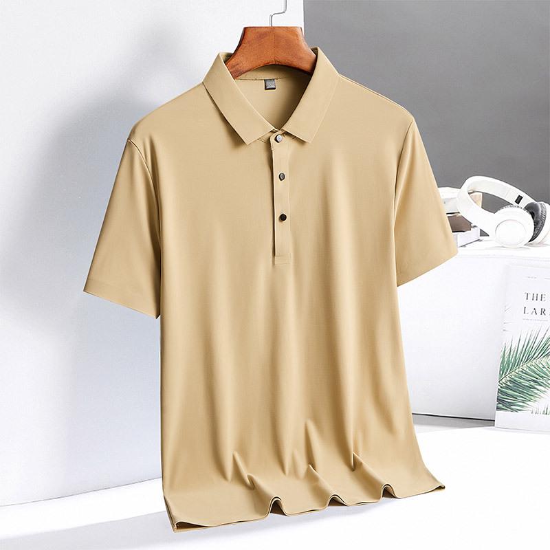 Herren 2024 Ice Silk Seamless Poloshirt - Kurzarm-Business-T-Shirt