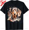 Watercolor Dachshund TShirt Unisex Unisex Summer Cotton Printed TShirt Casual Streetwear Clothes Classic Outdoors Breathable Tops