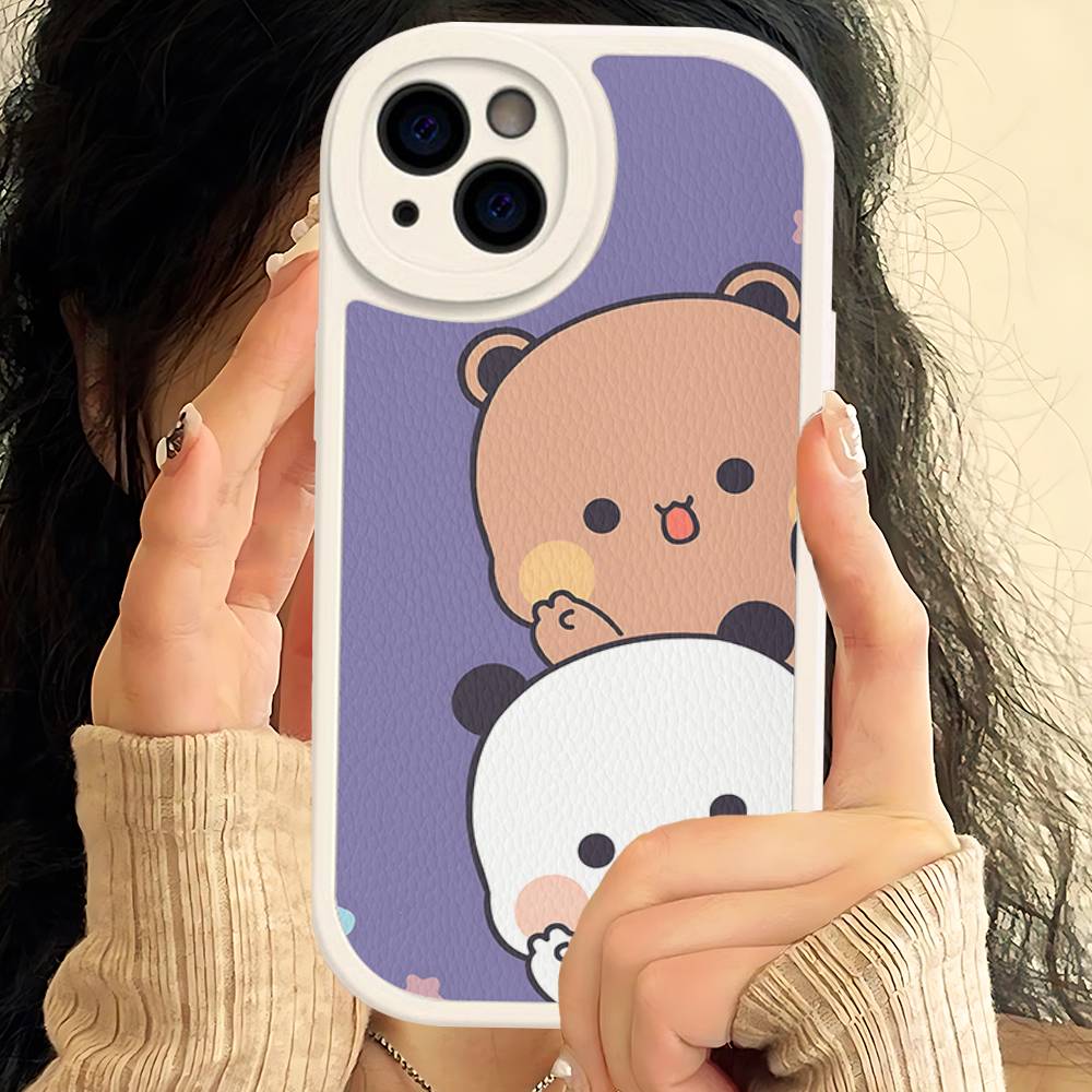Cute Bubu Dudu Phone Case For IPhone 16 15 14 13 12 11 Pro Max Plus Shockproof Leather Cover