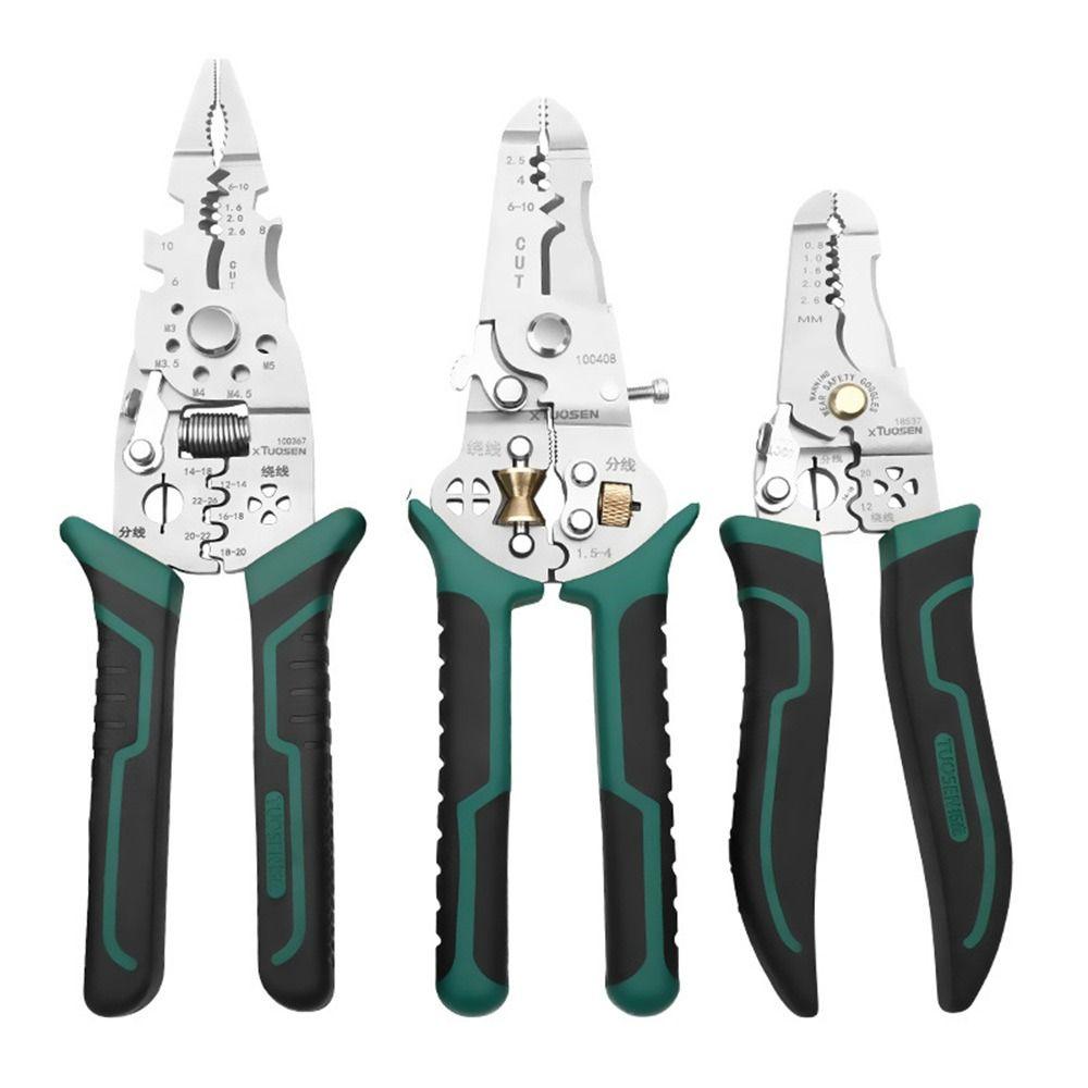 High-carbon Steel Wire Stripping Pliers Multifunctional Non-Slip Wire Stripping Tool Hand Tools Comfortable