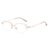 Fashionable Metal Semi-Rimless High-Definition Myopia Glasses Comfortable Eye Protection with Anti-Blue Light Eyeglasses Unisex