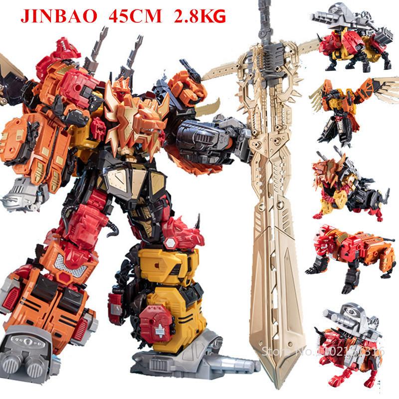 AOYI Cool 8 IN 1 Devastator Transformation Toys Boy Oversize Alloy Predaking Robot Car Engineering Vehicle Kids Adult Gift